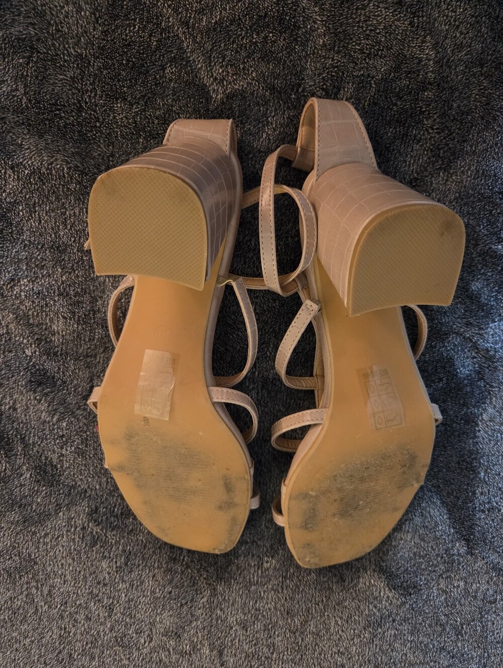 Strappy Block Heel Sandals Size 10 - Picture 5 of 6